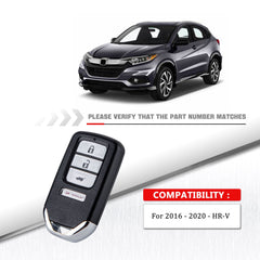 FOR 2016-2020 Honda HR-V Smart Car Key Fob 4 BUTTON Hatch FCC ID: KR5V1X Wholesale KR-H4RD