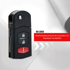 3 Button Keyless Remote Flip Key Fob Replacement for Mazda Comaptible with 2005-2010 6 Sedan 2005-2008 RX-8 FCC ID:KPU41788 KR-M3SB