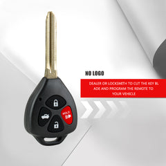 Replacement Remote Key Fob Fits for 2007-2010 Toyota Camry HYQ12BBY, 1511A-12BBY, 89070-06232, 89070-06231, 89070-06232 with Dot  KR-T4SA