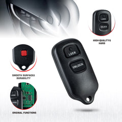 3-BTN Car Key Fob Keyless Entry Remote Control Fits for Toyoto Compatible with 2004-2006 Tundra 2001-2005 rav4 2001-2003 Prius HYQ12BAN HYQ12BBX HYQ1512Y KR-T3RD