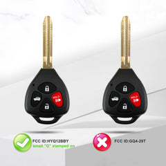 Replacement Remote Key Fob Fits for 2007-2010 Toyota Camry HYQ12BBY, 1511A-12BBY, 89070-06232, 89070-06231, 89070-06232 with Dot  KR-T4SA