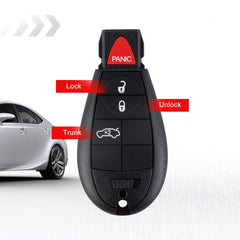 4 Buttons Smart Remote Key Fob Compatible for 2008-2010 Chrysler 300 2008-2012 Dodge Challenger 2008-2012 Dodge Charger with Door Key IYZ-C01C IYZ-C01C or M3N5WY783X KR-D4RA