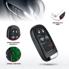 5 Button Proximity Smart Keyless Entry Fob Remote for 2013 - 2019 Dodge Ram 1500 2500 3500 FCC ID: GQ4-54T 46 CHIP 433Mhz KR-D5RG-05