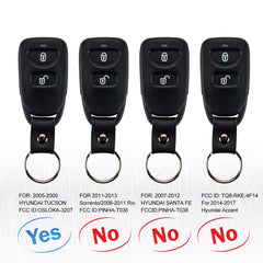 Car Key Fob Keyless Remote For 2005 - 2009 Hyundai Tuscon Remote OSLOKA-320T SKU: KR-K3RD