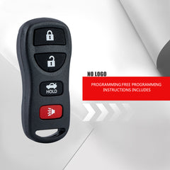 Replacement for 2002-2006 Altima and 2002-2006 Maxima Key Fob with DIY Instructions KBRSTU15 KR-N4RA-10