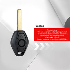 Ignition Key Keyless Entry Remote Control Smooth Key Switch for BMW Compatible with 2001-2004 525i 001-2005 530i 1999-2003 540i FCC ID:LX8 FZV KR-B3SA