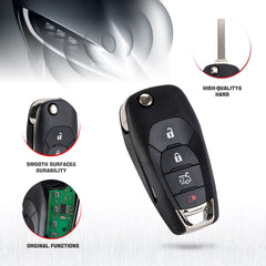 4-BTN Remote Car Key Fob with Uncut Blade fits 2016-2019 Cruze XL8 Systems Only FCC ID: LXP-T004 Frequency: 433 MHz KR-C4SD