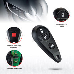 Smart Proximity Keyless Entry Car Remote Fob Combo Fits Subaru for 2006 2007 B9 Tribeca 2002-2004 Impreza 1999- 2004 Legacy NHVWB1U711 KR-G4RF