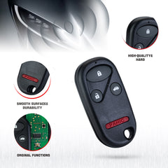 4 Buttons Keyless Entry Remote Car Key Fob Compatible with Honda Replacement for 2002-2004 CR-V (FCC ID:OUCG8D-344H-A) KR-H4RA