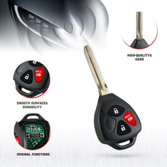 Wholesale 3 Buttons Keyless Entry Car Remote Control Car Uncut Ignition Key Fob Compatible with Toyota Replacement for 2007-2010 Yaris MOZB41TG 4D67 KR-T3SD-05