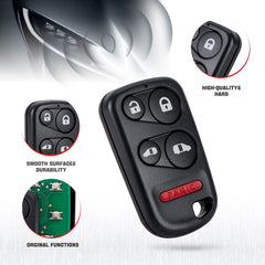 5-Button Smart Keyless Car Key Fob Remote Compatible with 2001-2004 Honda Odyssey with Power Sliding Doors FCC ID:OUCG8D-440H-A  KR-H4RF