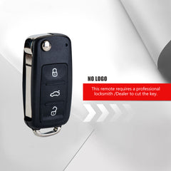 4 Buttons Flip Key Fob Remote Compatible with VW Replacement for 2011-2016 Jetta/Golf 2011-2012 VW Passat CCNBG010180T 5K0 837 202 AE KR-V4SB