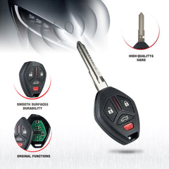 4-BTN Entry Remote Control Entry Remote Key Fob Transponder Ignition Key Replacement Fit for 2008-2012 Mitsubishi Eclipse Galant OUCG8D-620M-A KR-M4SB