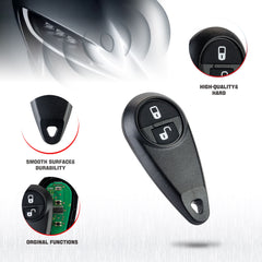 2-Button Car Key Fob Keyless Entry Remote Combo fits 2005-2008 Forester 2005-2007 Impreza NHVWB1U711 KR-G2RB