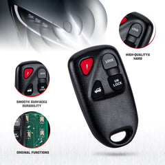 4 Buttons Keyless Entry Remote Control Car Key Fob Clicker for 2003-2005 Mazda 6 Replacment with KPU41805 Model 41805  Wholesale KR-M4RA-05