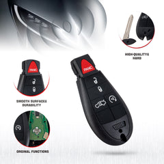 BestKeys New Replacement Car Key Fob Keyless Entry Remote for 2008 2009 2010 2011 2012 2013 Dodge Durango IYZ-C01C or M3N5WY783X KR-D5RA