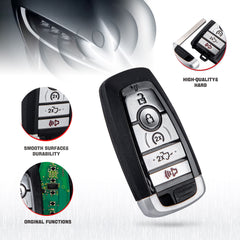 Smart Key Remote Keyless Entry Fob Fit for Ford - Compatible with 2017-2020 F-250 F-350 F-450 F-550- 5 Buttons Remote Control - Fob for FCC ID:M3N-A2C93142600, P/N: 164-R8166 KR-F5RF