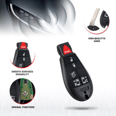 6 buttons New Replacement Car Key Fob Keyless Entry Remote for Country Caravanwith FCC ID: IYZ-C01C or M3N5WY783X KR-D6RA