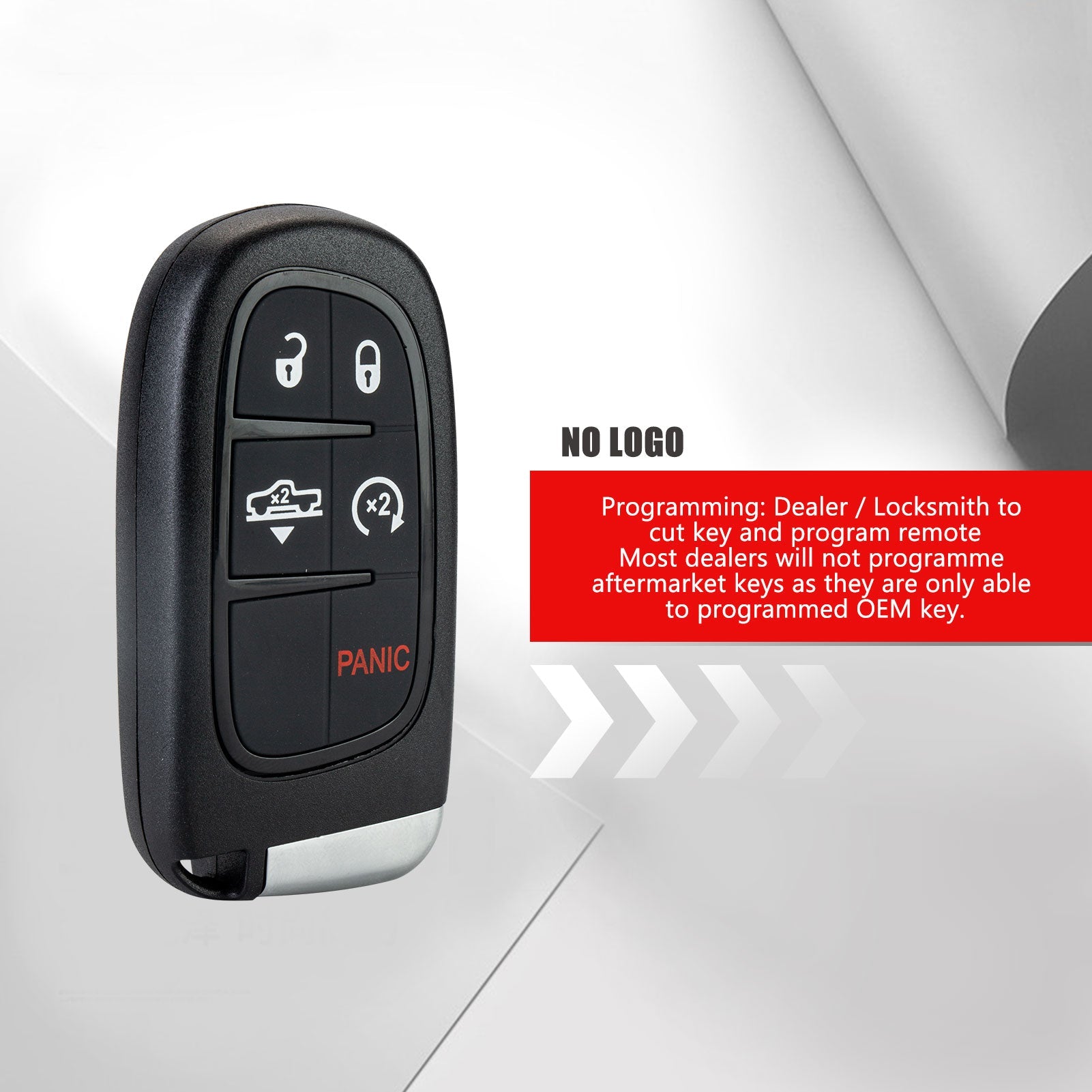 thumbnail image 2 of Remote Key Fob For 2013-2015 Dodge Ram 1500 2500 3500 – Non-OEM Replacement (R4L5978) 2 of 4