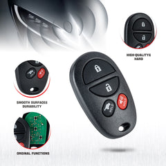 New Replacement for Keyless Entry Remote Key Fob for 2008-2016 Sequoia 2007-2015 Highland FCC ID:GQ43VT20T 4 Buttons  KR-T4RC-05