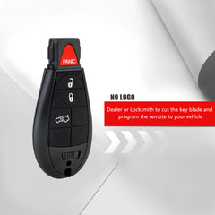 4 Buttons Car Remote Key Fob Compatible with 2008-2010 Chrysler 300 2008-2012 Dodge Challenger 2008-2012 Dodge Charger IYZ-C01C or M3N5WY783X  KR-K4RA