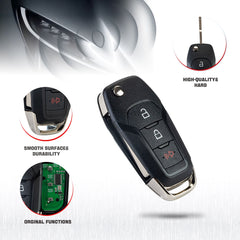 Smart Proximity Keyless Entry Car Remote Uncut Ignition Flip Key Fob for 2015-2019 Ford F-150 F250 F350 FCC ID: N5F-A08TAA KR-F3SC-05