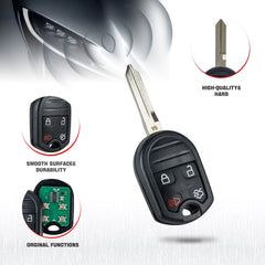 Copy of 4-Button New Keyless Entry Remote Start Car Key Fob Replacement for Fard, Lincoln, Mercury, Mazda -(Fits FCC ID:CWTWB1U793) 80 BIT KR-KR-F4SB-05