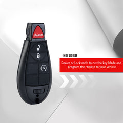 4 Button Car Key Fob Remote Replacement for 2009 -2012 Dodge Ram 1500 2500 3500 IYZ-C01C or M3N5WY783X   KR-D4RB