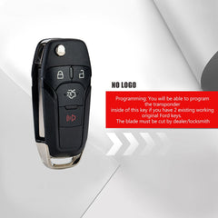 Smart Proximity Keyless Entry Flip Remote Car Key Fob Replacement for 2013-2016 Ford Fusion N5F-A08TAA  KR-F4SE-10