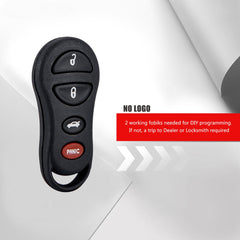 Car Key Fob Keyless Control Entry Remote GO43VT13T 4 Button Vehicles Replacement Compatible with Chrysler 300M 1999-2004 Remote Wholesale KR-D4RD-05