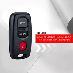 3 Buttons Car Key Fob Keyless Entry Remote Replacement for 2007 2008 2009 Mazda 3 FCC ID:KPU41794 KR-M3RA