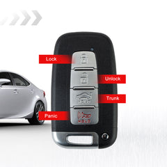 4-Buttons Smart Keyless Entry Remote Fob for 2011-2014 Hyundai Sonata SY5HMFNA04 315MHZ KR-K4RA