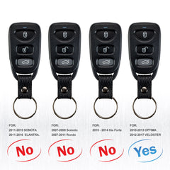 4 Buttons Smart Keyless Entry Remote Control Car Key Fob for Kia and Hyundai Compatible with 2010-2013 Optima 2012-2017 VELOST NYOSEKS-TF10ATX KR-K4RE