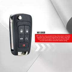 5 Button New Keyless Remote Flip Car Key Fob for Select Impala Malibu Cruze Equinox and Other Vehicles That Use FCC ID OHT01060512 KR-C5SA