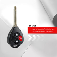 Wholesale 3 Buttons Keyless Entry Car Remote Control Car Uncut Ignition Key Fob Compatible with Toyota Replacement for 2007-2010 Yaris MOZB41TG 4D67 KR-T3SD-10