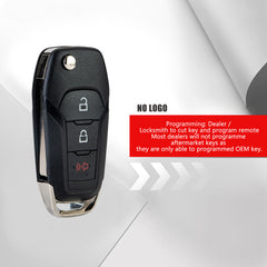 Smart Proximity Keyless Entry Car Remote Uncut Ignition Flip Key Fob for 2015-2019 Ford F-150 F250 F350 FCC ID: N5F-A08TAA KR-F3SC