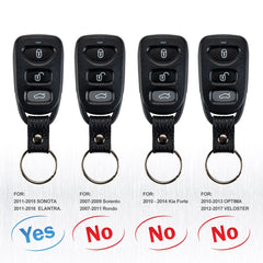 4 Buttons Keyless Entry Remote Car Key Fob for 2011-2015 Hyundai SONOTA 2011-2016 Elantra FCC ID:OSLOAK-310T Wholesale KR-K4RB-10