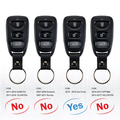 4 Buttons Keyless Entry Remote Car Key Fob for Kia Compatible with 2010 2011 2012 2013 2014 Forte PINHA-T008 Wholesale KR-K4RD-05