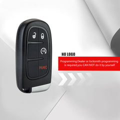 Replacement Keyless Entry Smart Key fob Compatible with 2013 - 2019 Dodge Ram 1500 2500 3500 GQ4-54T (4 Button Remote Start) 433Mhz KR-D4RG