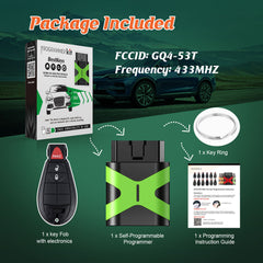 BestKeys Remote Key fob and Programmer Kit Compatible with 2013-2017 Dodge Ram for ADD A NEW CAR KEY  OBD Self-Programable Tool GQ4-53T (3 Buttons) KPRO-D3RC-01