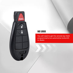 3 Buttons Smart Keyless Remote Car Key Fob Replacment for 2013 2014 2015 2016 2017 Dodge Ram GQ4-53T  KR-D3RC-05