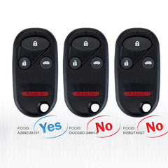 4 Buttons Replacement Keyless Entry Remote Control Key Fob for Honda Compatible with 1996-2002 Accord 1996-2000 Civic A269ZUA101 KR-H4RE