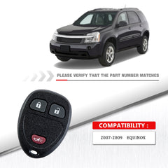 Keyless Entry Remote Car Key Vehicles Compatible for 2007-2009 Equinox OUC60270 Wholesale KR-C3RD-10