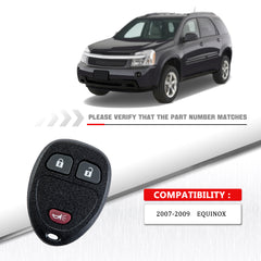 Keyless Entry Remote Car Key Vehicles Compatible for 2007-2009 Equinox OUC60270  KR-C3RD