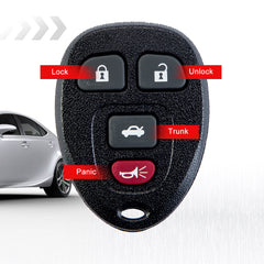 Replacement for New Keyless Entry with Remote Start Car Key Fob for 2007-2008 Saturn Aura Sky 4 Button KOBGT04A  KR-C4RB