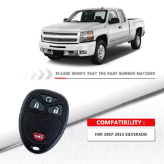 Keyless Entry Remote Car Key Fob Replacement for 2007 2008 2009 2010 2011 2012 2013 Silverado OUC60270  KR-C4RC-10