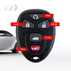 5 Buttons Keyless Entry Remote Control Car Key Fob Replacement for 2006-2013 Impala OUC60270 Wholesale  KR-C5RA-10