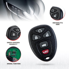 5 Buttons Keyless Entry Remote Control Car Key Fob Replacement for 2006-2013 Impala OUC60270 Wholesale  KR-C5RA-05