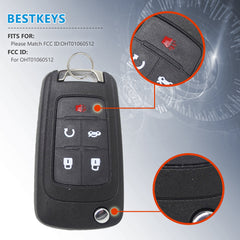 Keyless Entry Remote Flip Car Key Fob for 2010-2019 Equinox 2013-2021 Encore FCC ID:OHT01060512 C5SA