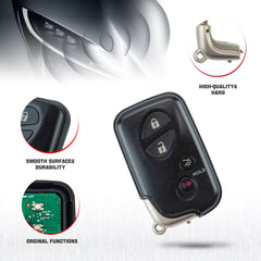 Keyless Remote Smart Key Fob for Lexus Compatible with 2007-2011 ES350 GS450h 2006-2011 IS250 IS350 FCC ID:HYQ14AAB 271451-0140 Wholesale KR-L4RA-05